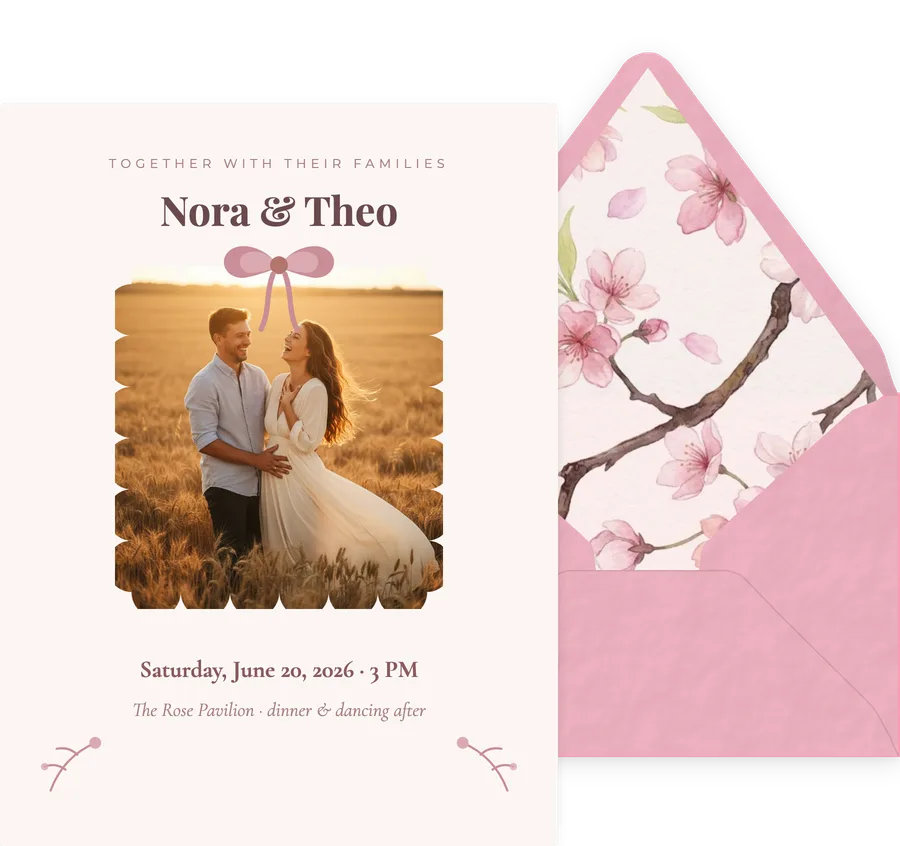 Scalloped Vow invitation