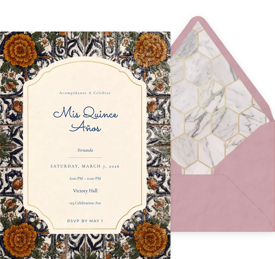 Talavera Tile invitation