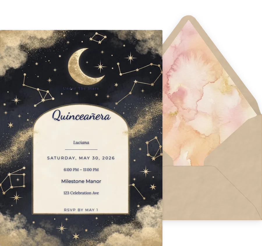 Celestial Estrella invitation