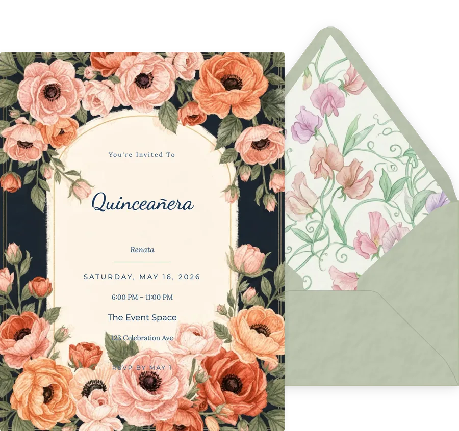 Painted Botanical invitation