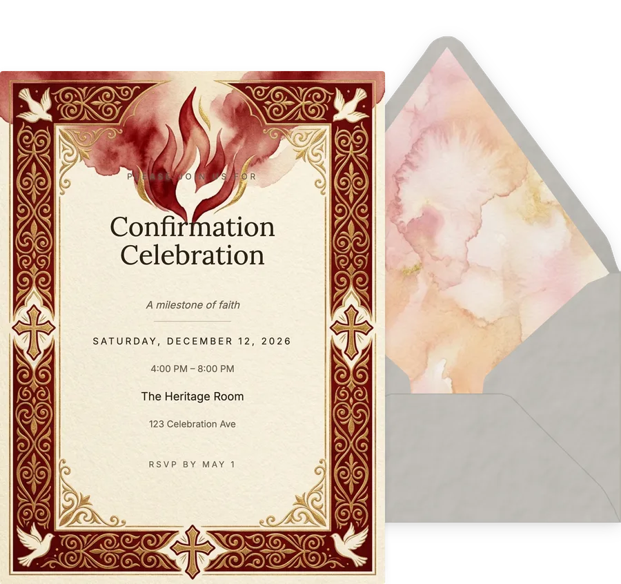 Confirmation Elegant invitation