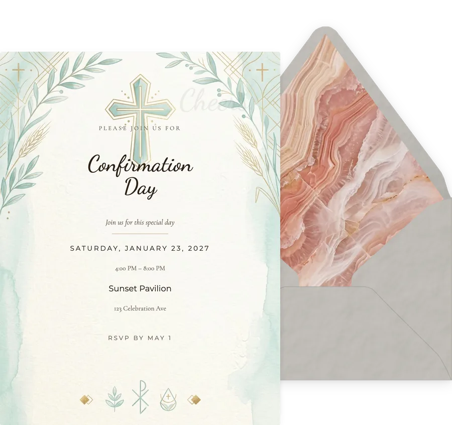 Confirmation Modern invitation