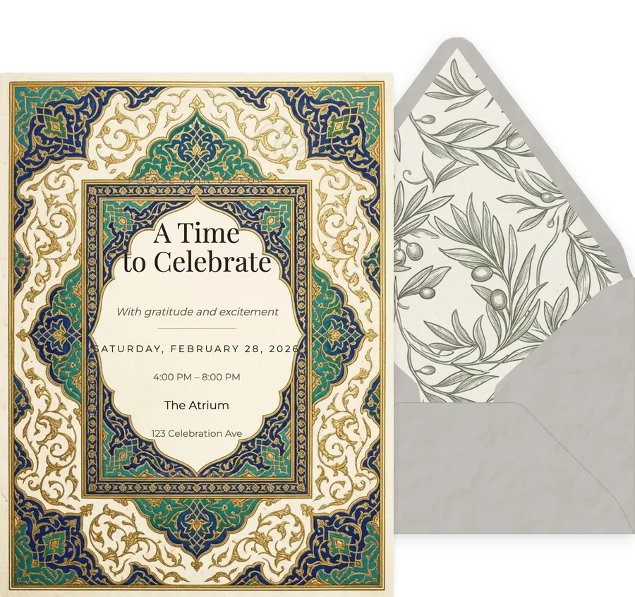 Persian Sacred Garden invitation