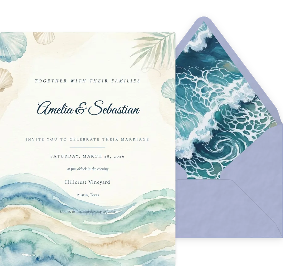 Coastal Wave invitation