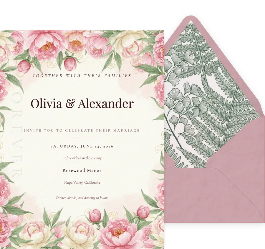 Peony Garden invitation