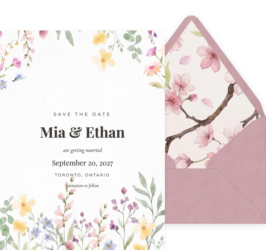 Wildflower Meadow invitation