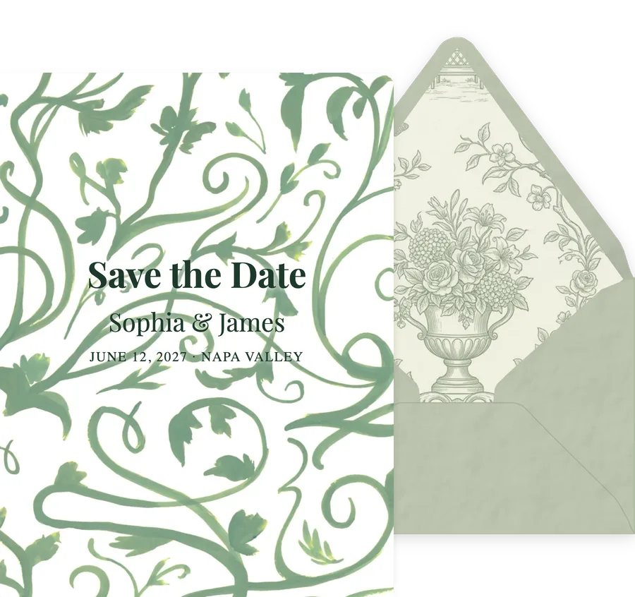 Painted Vines invitation