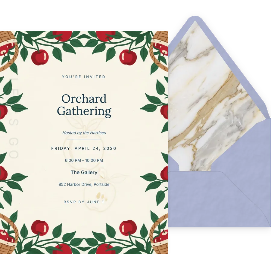 Apple Orchard invitation