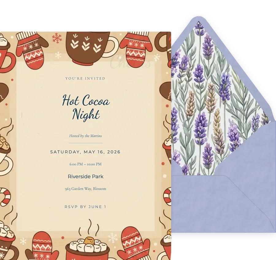 Winter Hot Cocoa invitation