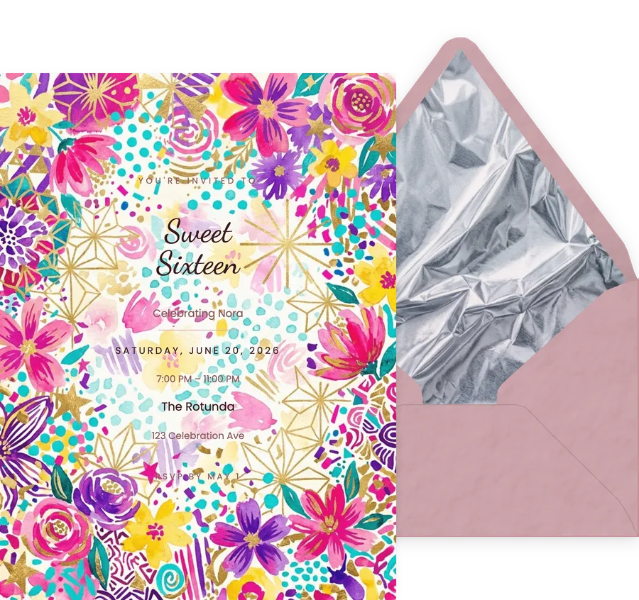 Maximalist Sweet Party invitation