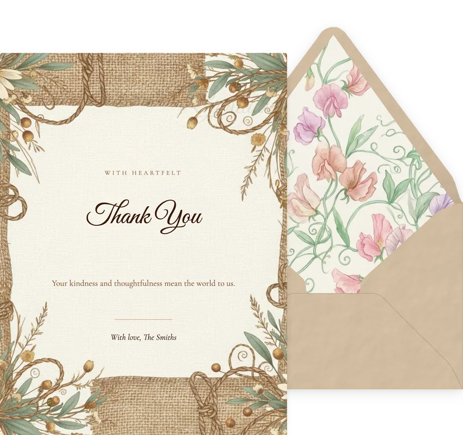 Rustic Burlap invitation