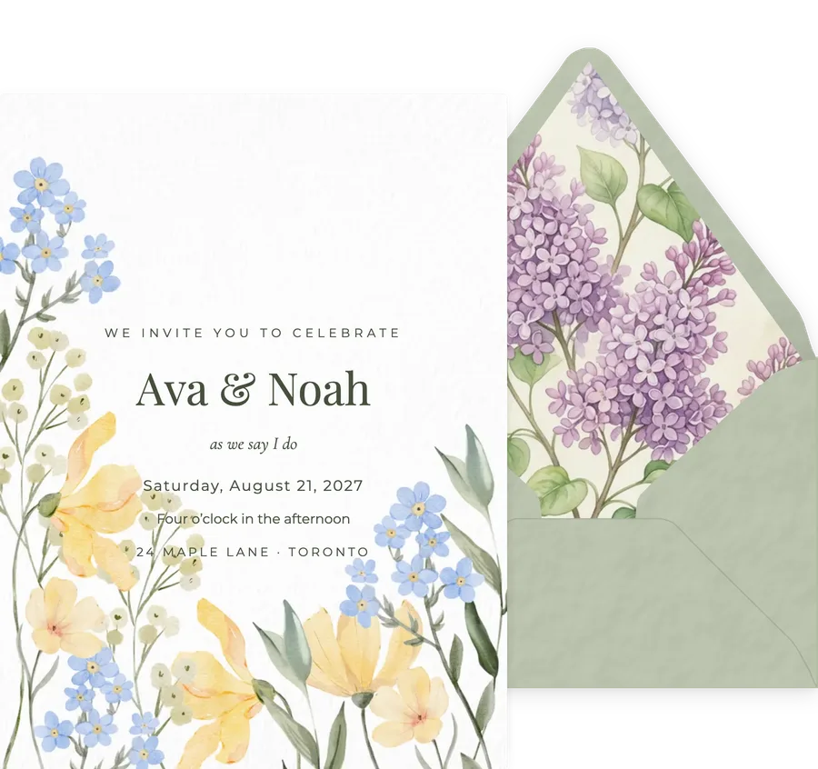 Forget-Me-Not invitation
