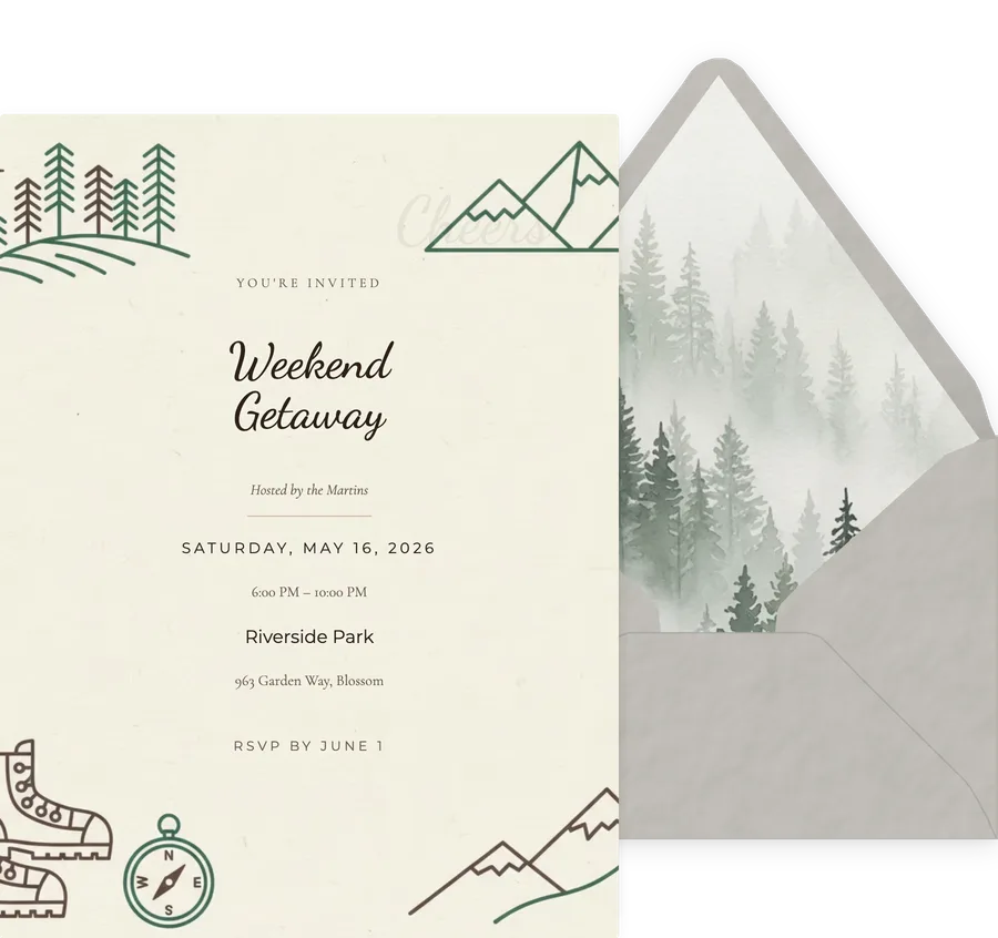 Adventure Hike invitation